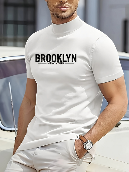 Men's Graphic T-Shirt Brooklyn New York Modern Block Letters Urban T Shirt