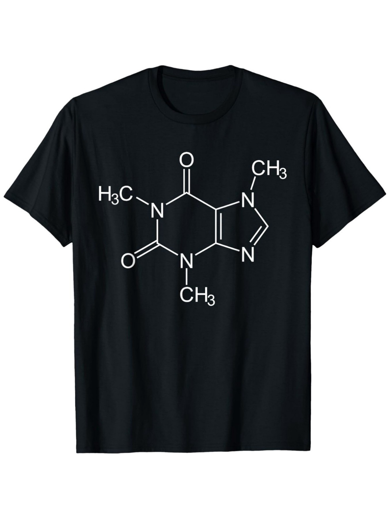 Men's Graphic T-Shirt Chemical Structure With Handwritten Elements And Laboratory Bonds Molecule