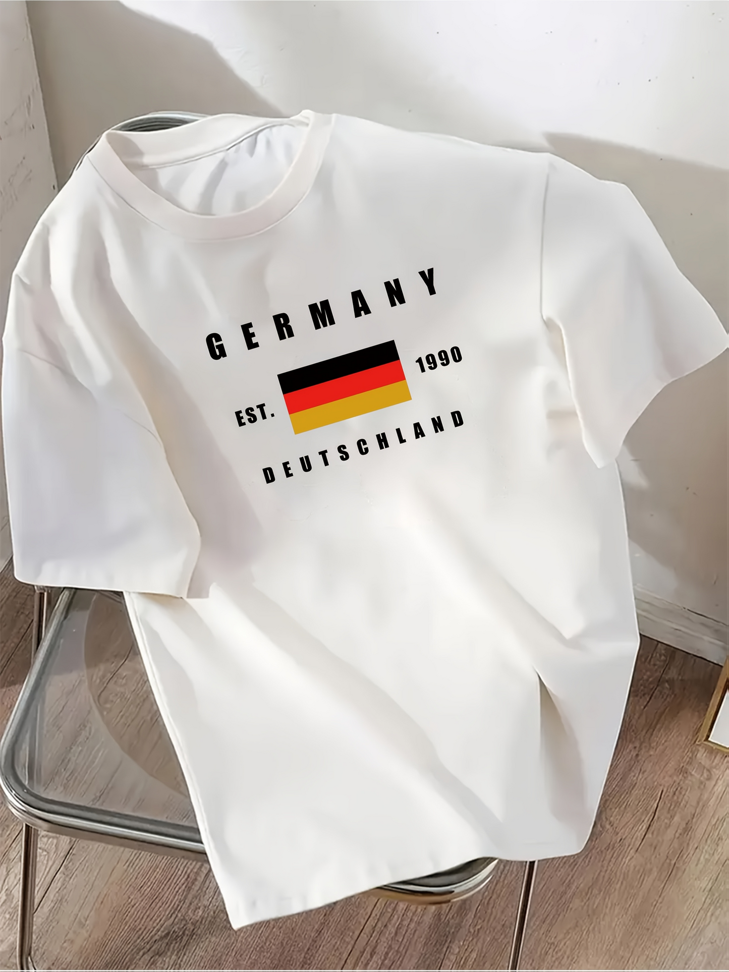 Men's Graphic T-Shirt Germany Flag With Established Date And Deutschland Lettering T Shirt