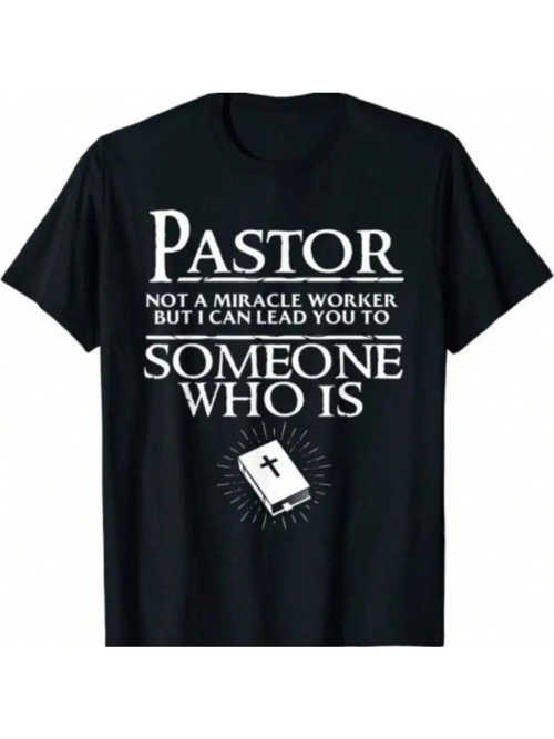 Men's Graphic T-Shirt Pastor Can Lead You To Someone With Open Holy Bible