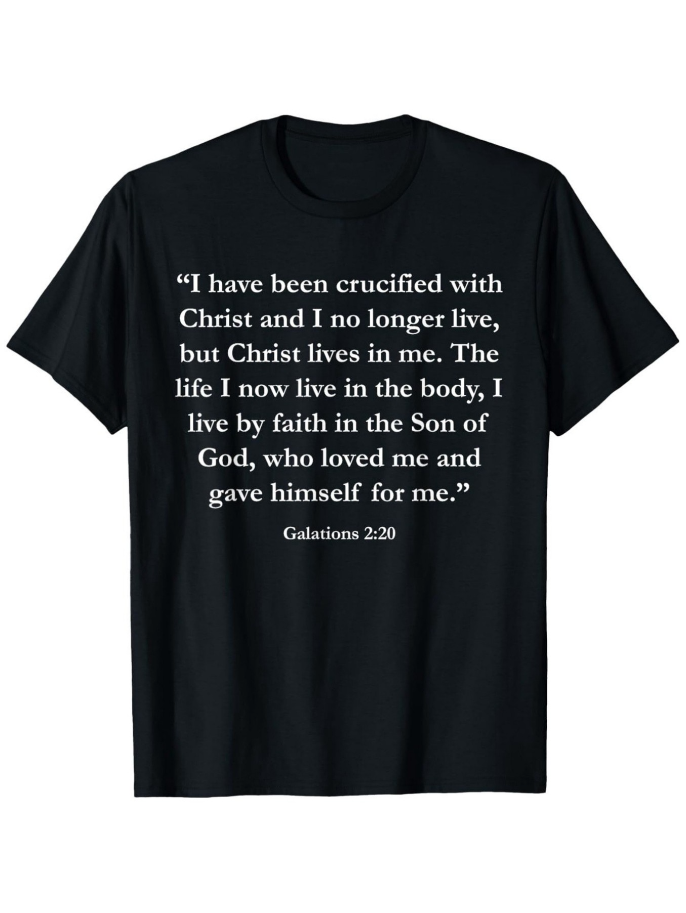 Men's Graphic T-Shirt I Have Been Crucified With Christ Inspired Faith Quote Christian T Shirt