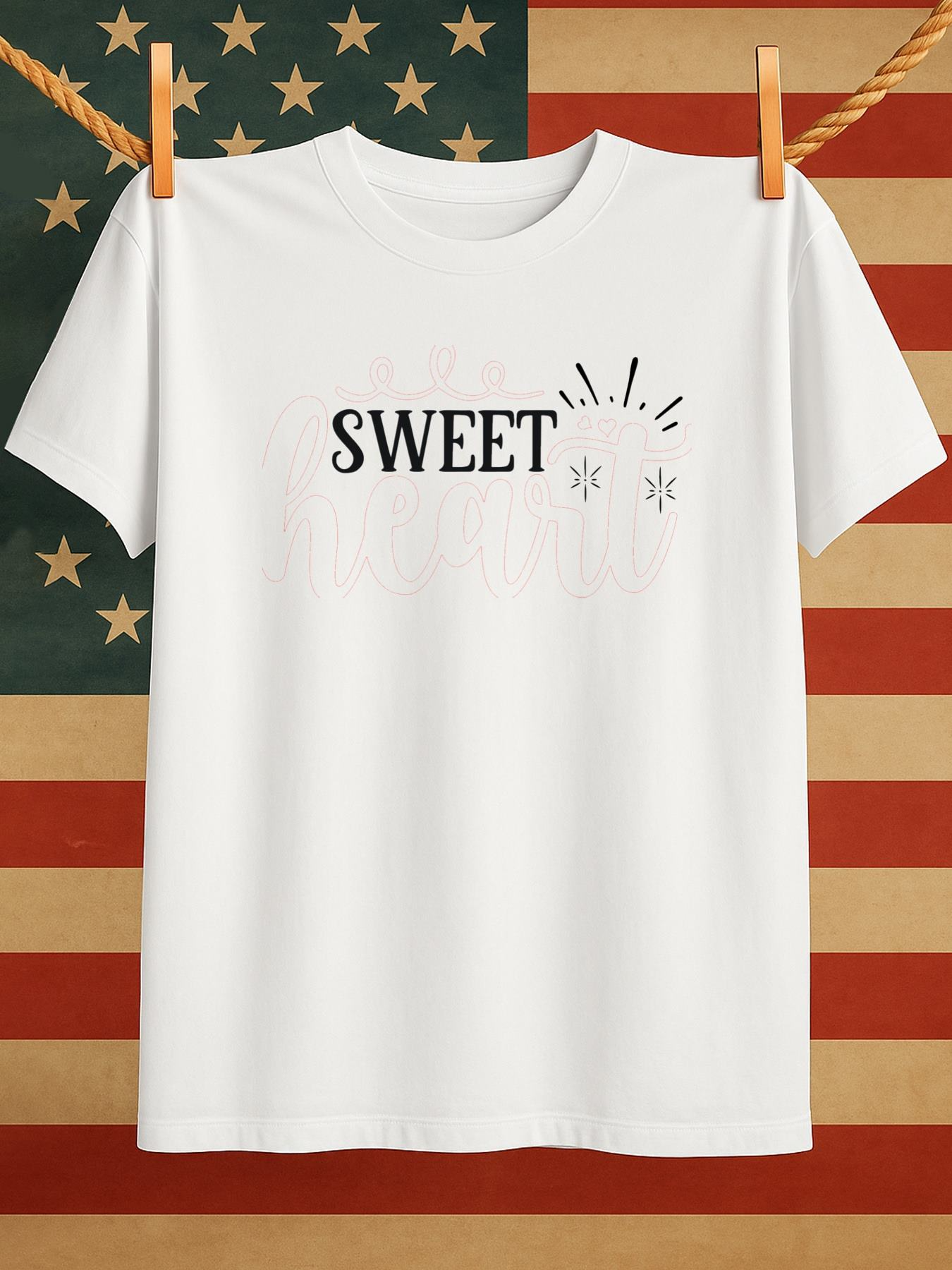 Men's Graphic T-Shirt Sweet Hand Drawn Sunburst Lines With Minimal Star Accents