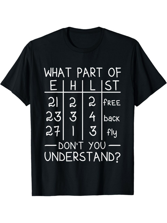 Men's Graphic T-Shirt What Part Of Ehl List Dont You Understand With Handwritten Chalkboard Letters T Shirt
