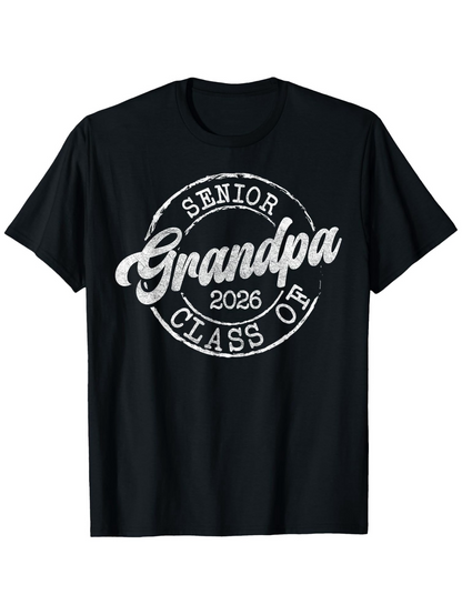Men's Graphic T-Shirt Senior Grandpa 2026 Vintage Badge With Classic Lettering Design Grandpa