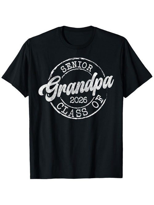 Men's Graphic T-Shirt Senior Grandpa 2026 Vintage Badge With Classic Lettering Design Grandpa