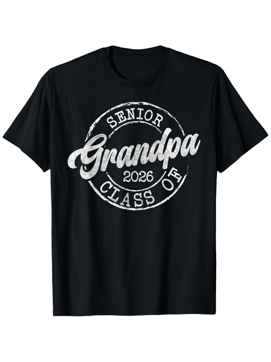 Men's Graphic T-Shirt Senior Grandpa 2026 Vintage Badge With Classic Lettering Design Grandpa