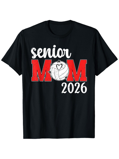 Men's Graphic T-Shirt Senior Mom 2026 With Volleyball Heart Graphic Shirt