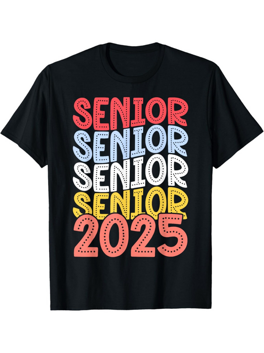 Men's Graphic T-Shirt Senior 2025 Multicolor Hand Drawn Lettering With Playful Doodle Accents T Shirt