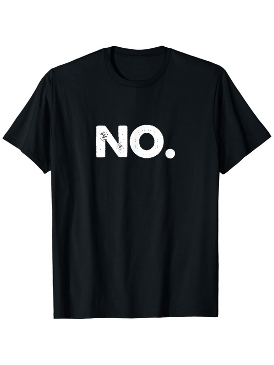 Men's Graphic T-Shirt No Distressed Bold White Typography Cotton T Shirt