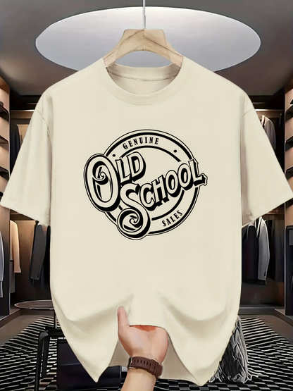 Men's Graphic T-Shirt Genuine Talk Retro Circular Badge Around Old School