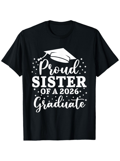 Men's Graphic T-Shirt Proud Sister Of A Graduate With Graduation Cap And Celebration Confetti