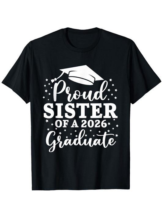 Men's Graphic T-Shirt Proud Sister Of A Graduate With Graduation Cap And Celebration Confetti