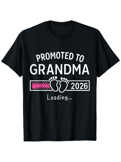 Men's Graphic T-Shirt Promoted To Grandma Loading Baby Feet And Futuristic Year Graphic