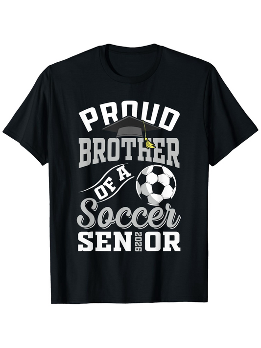 Men's Graphic T-Shirt Proud Brother Of A Soccer Senior Graphic Ball Design Shirt
