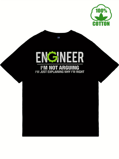 Men's Graphic T-Shirt Engineer Explaining Why Im Right Statement T Shirt