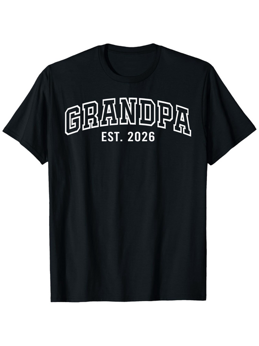 Men's Graphic T-Shirt Grandpa Established Twenty Twenty Six Text Design Grandpa
