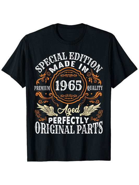 Men's Graphic T-Shirt Special Edition Premium Quality 1965 Aged Perfectly Typography Design Parts