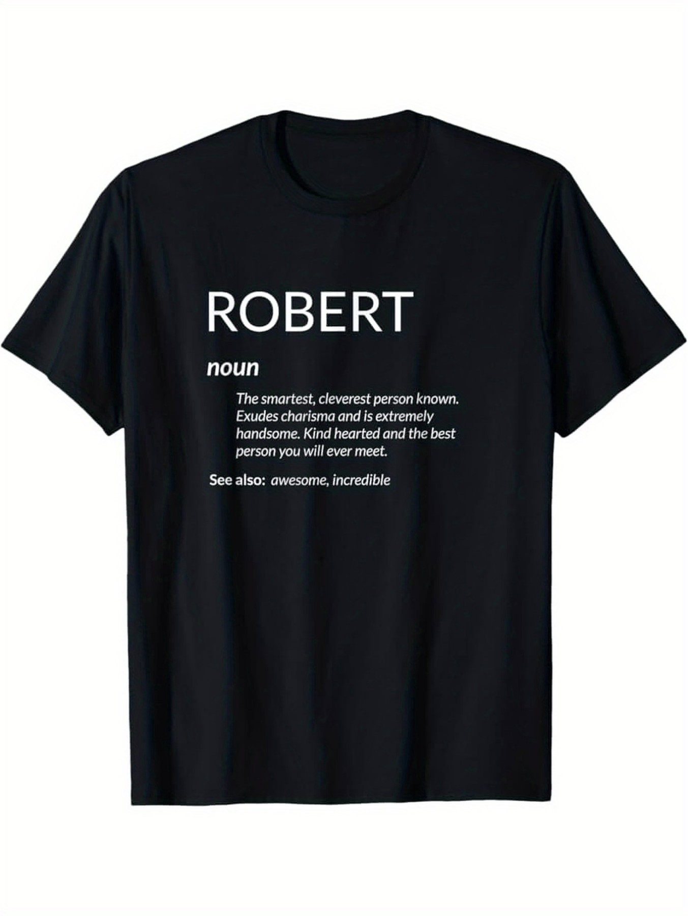 Men's Graphic T-Shirt Robert Awesome Kind Motivated Person Black T Shirt