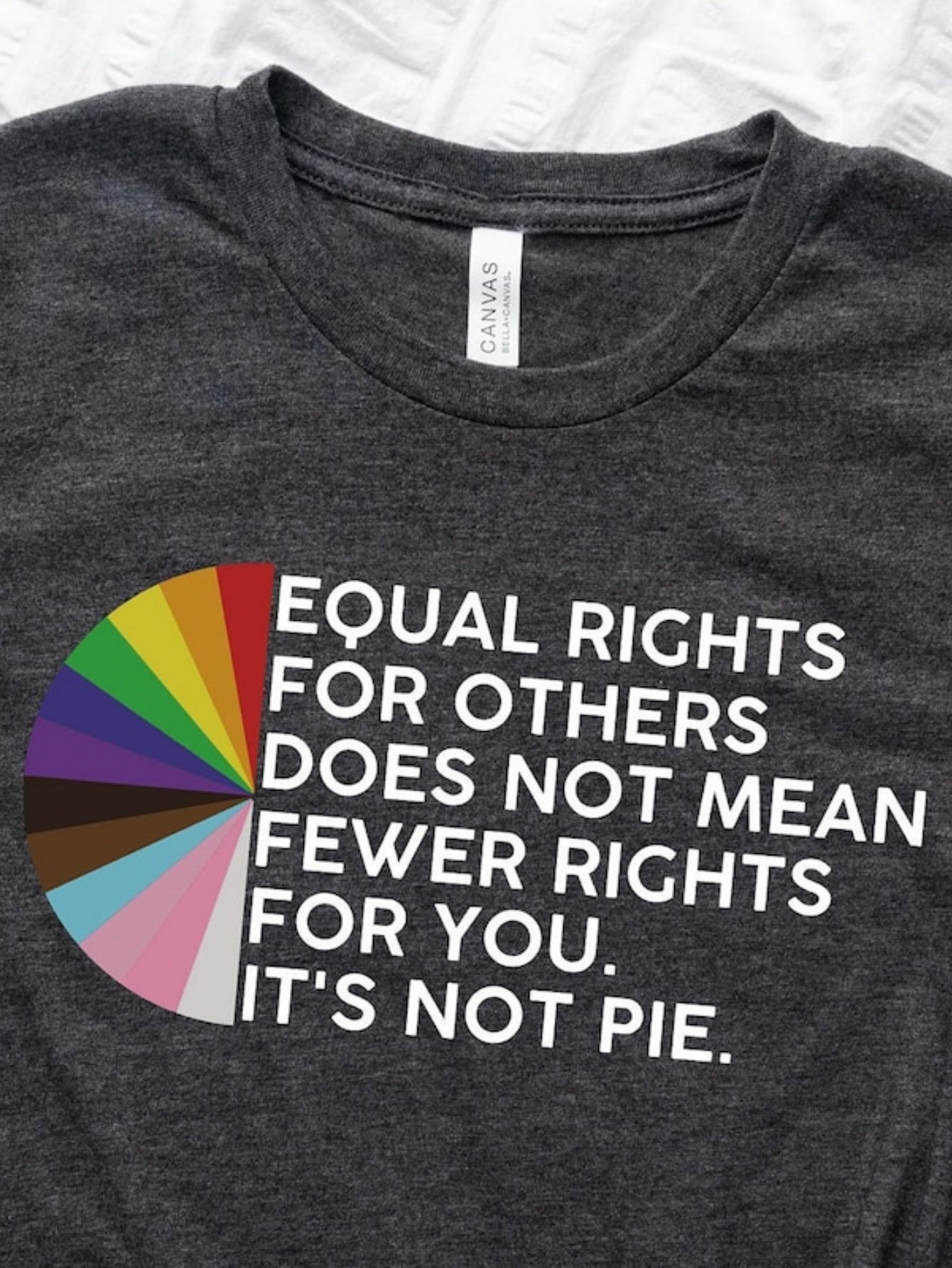 Men's Graphic T-Shirt Equal Rights For Others With Multicolored Chart Design Pie