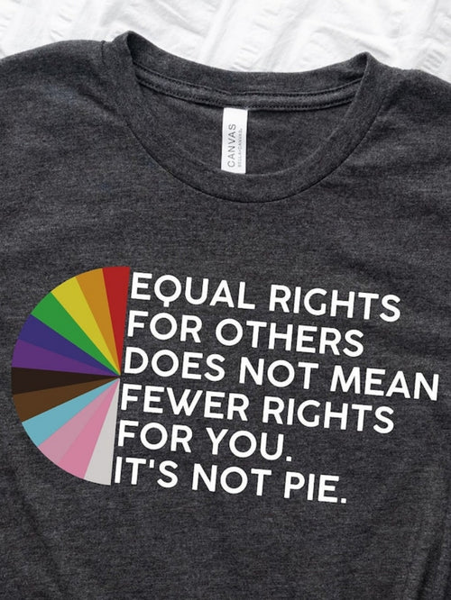 Men's Graphic T-Shirt Equal Rights For Others With Multicolored Chart Design Pie