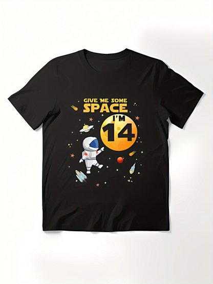 Men's Graphic T-Shirt Give Me Some Space Floating Astronaut Surrounded By Stars And Distant Planets