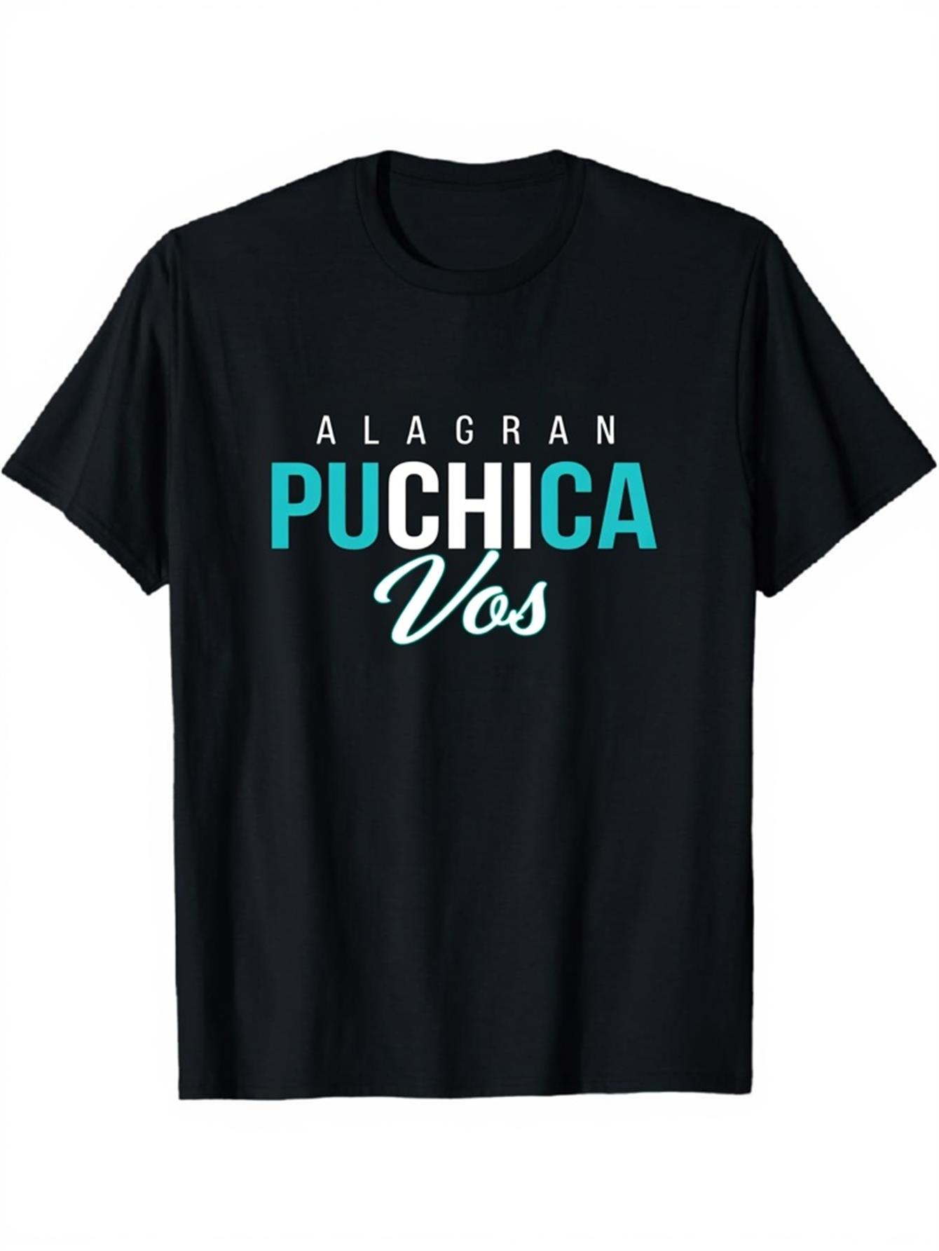 Men's Graphic T-Shirt Bold Statement Lettering With Contrasting Blue And White Typography T Shirt