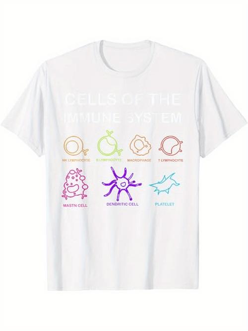 Men's Graphic T-Shirt Colourful Cartoon Sea Creatures With Marine Life Illustrations Jellyfish