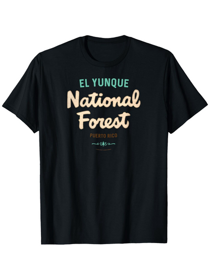Men's Graphic T-Shirt El Yunque National Forest Tropical Typography On Soft Cotton T Shirt