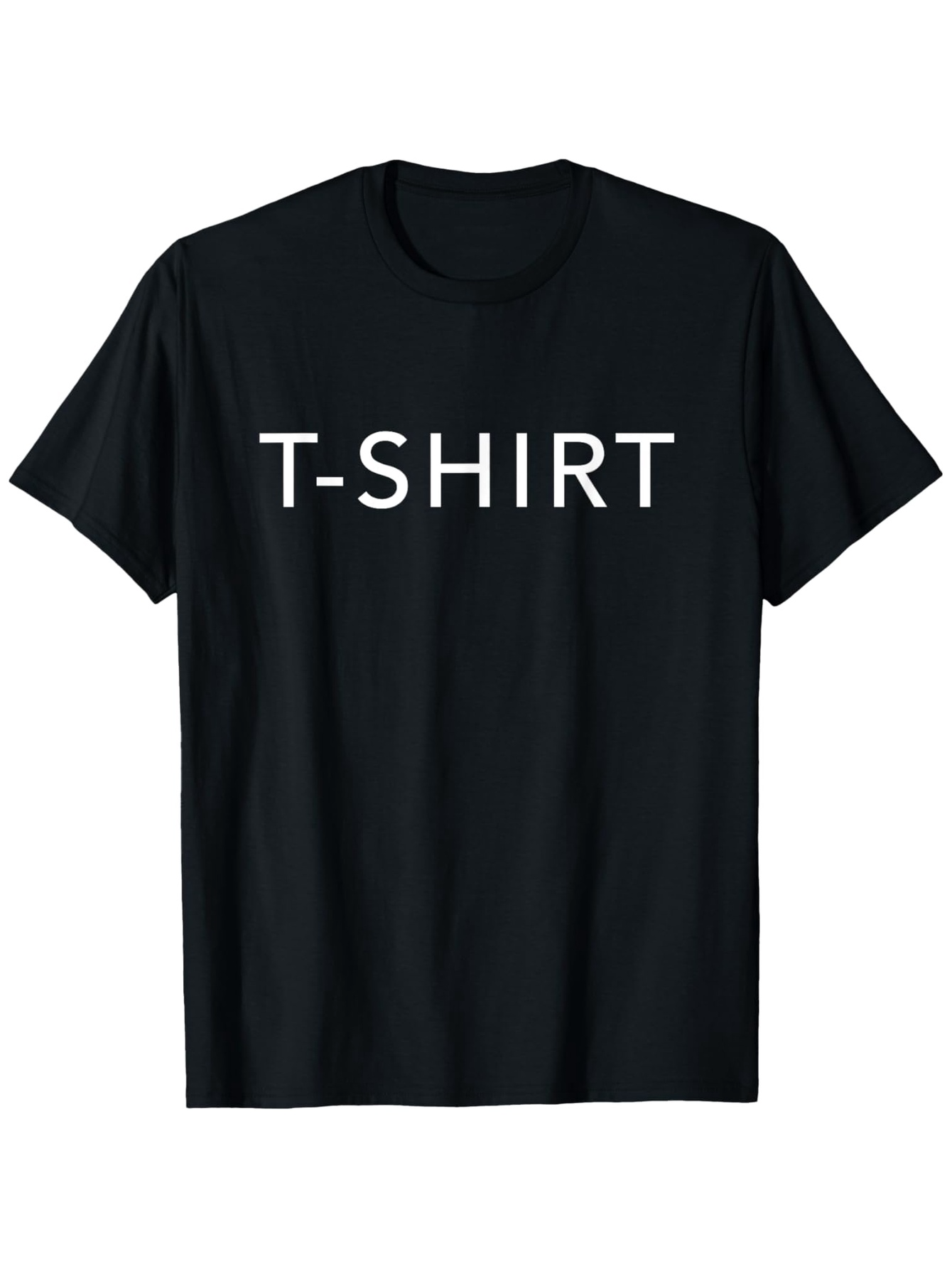 Men's Graphic T-Shirt Simple Bold Letters On Plain Black T Shirt