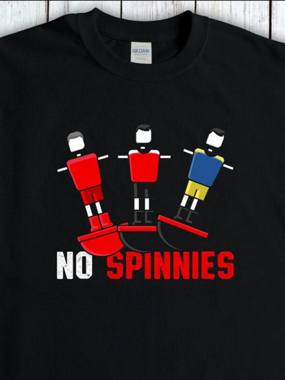 Men's Graphic T-Shirt No Spinnies Table Soccer Players In Colorful Uniforms