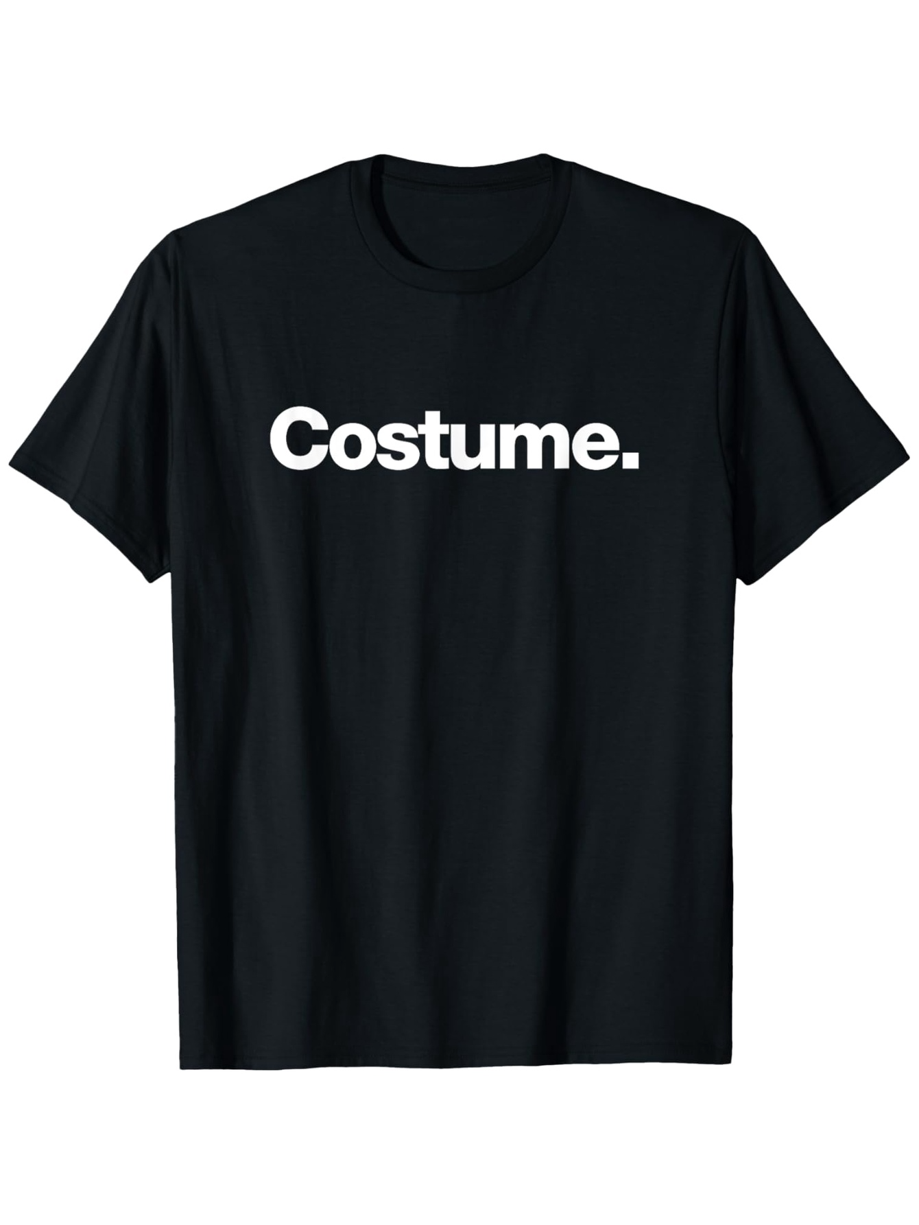 Men's Graphic T-Shirt Costume Bold White Lettered Word Art T Shirt