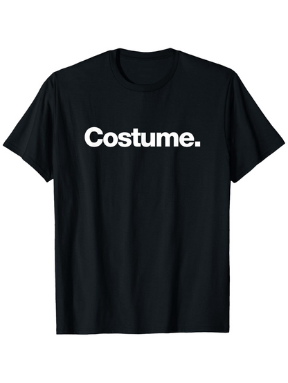 Men's Graphic T-Shirt Costume Bold White Lettered Word Art T Shirt
