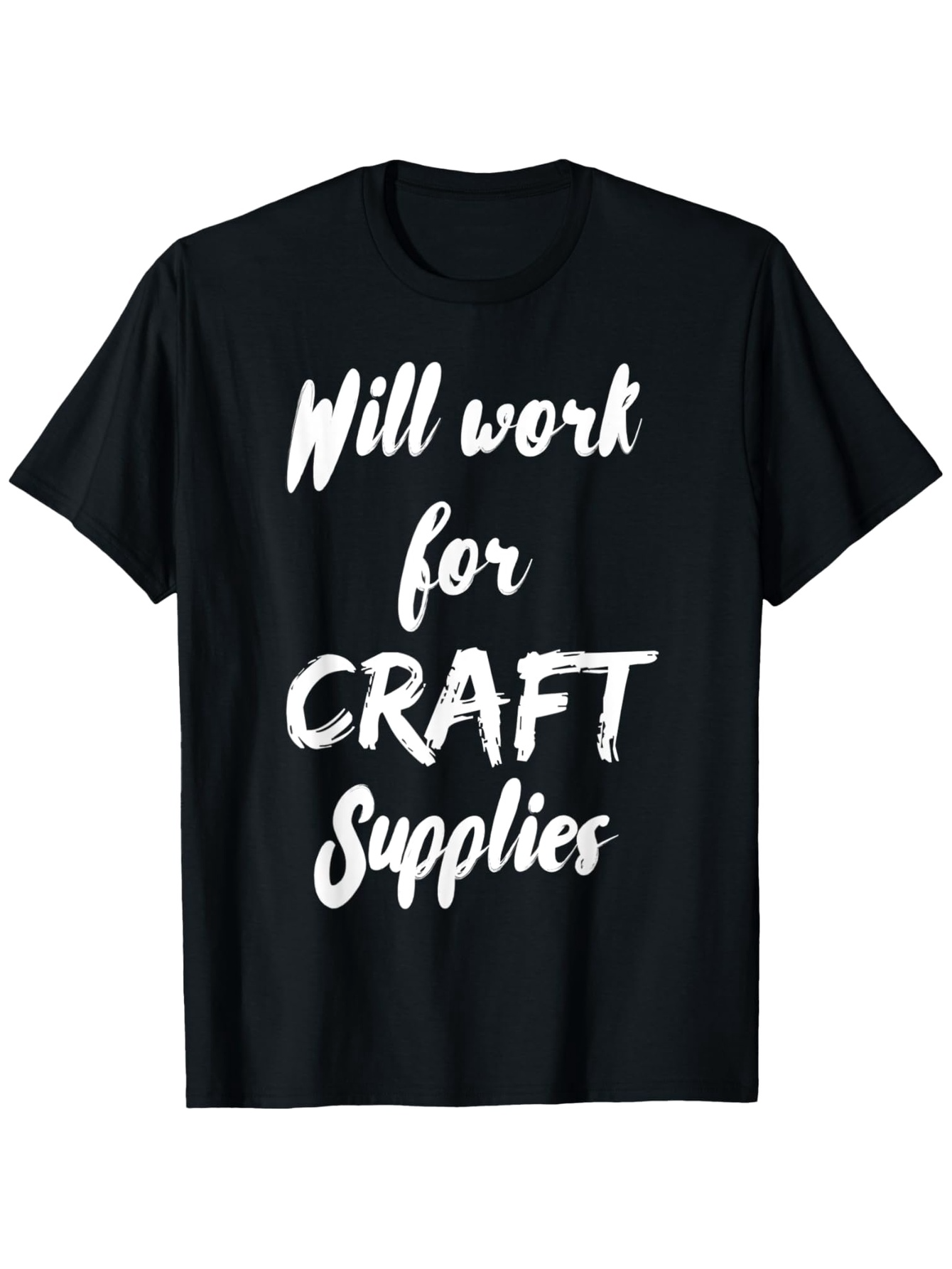 Men's Graphic T-Shirt Will Work For Craft Supplies Artistic Brushstroke Lettering With Bold Statement Typography