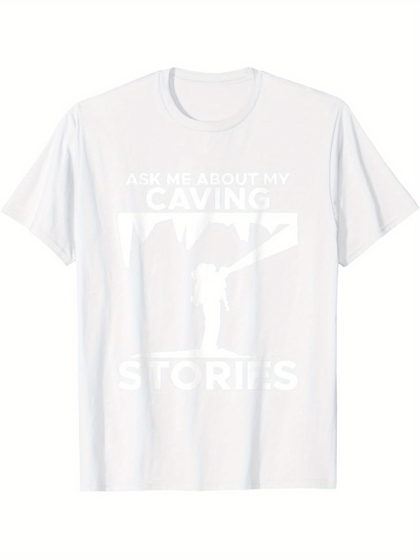 Men's Graphic T-Shirt Leave Me Alone Busy Caving Bold Letter Under Cavern Explorer Stories