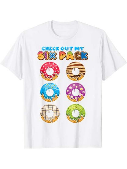 Men's Graphic T-Shirt Check Out My Colorful Sweet Donuts Pack Donut