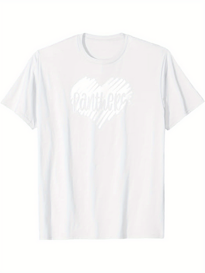 Men's Graphic T-Shirt Faith Hope Hand Drawn Heart Sketch With Bold Letters