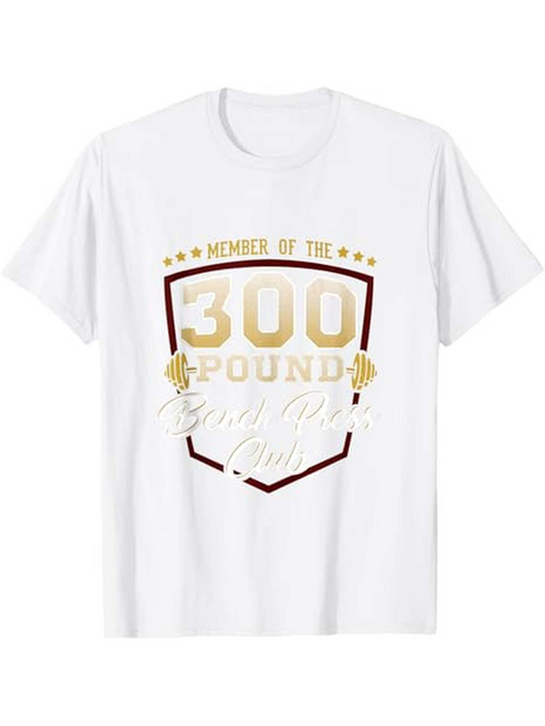 Men's Graphic T-Shirt Member Of The 300 Pound Gold Lettering Fitness T Shirt