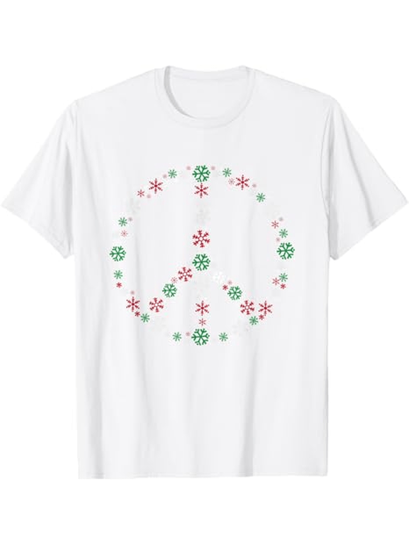 Men's Graphic T-Shirt Pastel Winter Snowflakes Forming A Peaceful Harmony Symbol