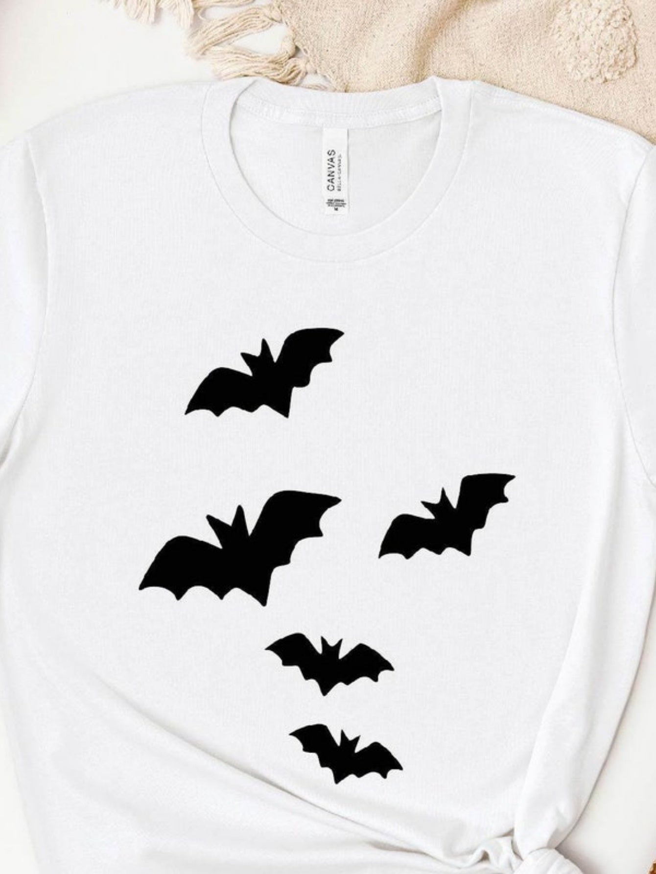 Men's Graphic T-Shirt Minimal Black Silhouettes Scattered Across Soft Cotton Bat Bats