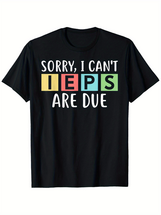 Men's Graphic T-Shirt Sorry I Cant Color Blocks With White Bold Lettered Ieps