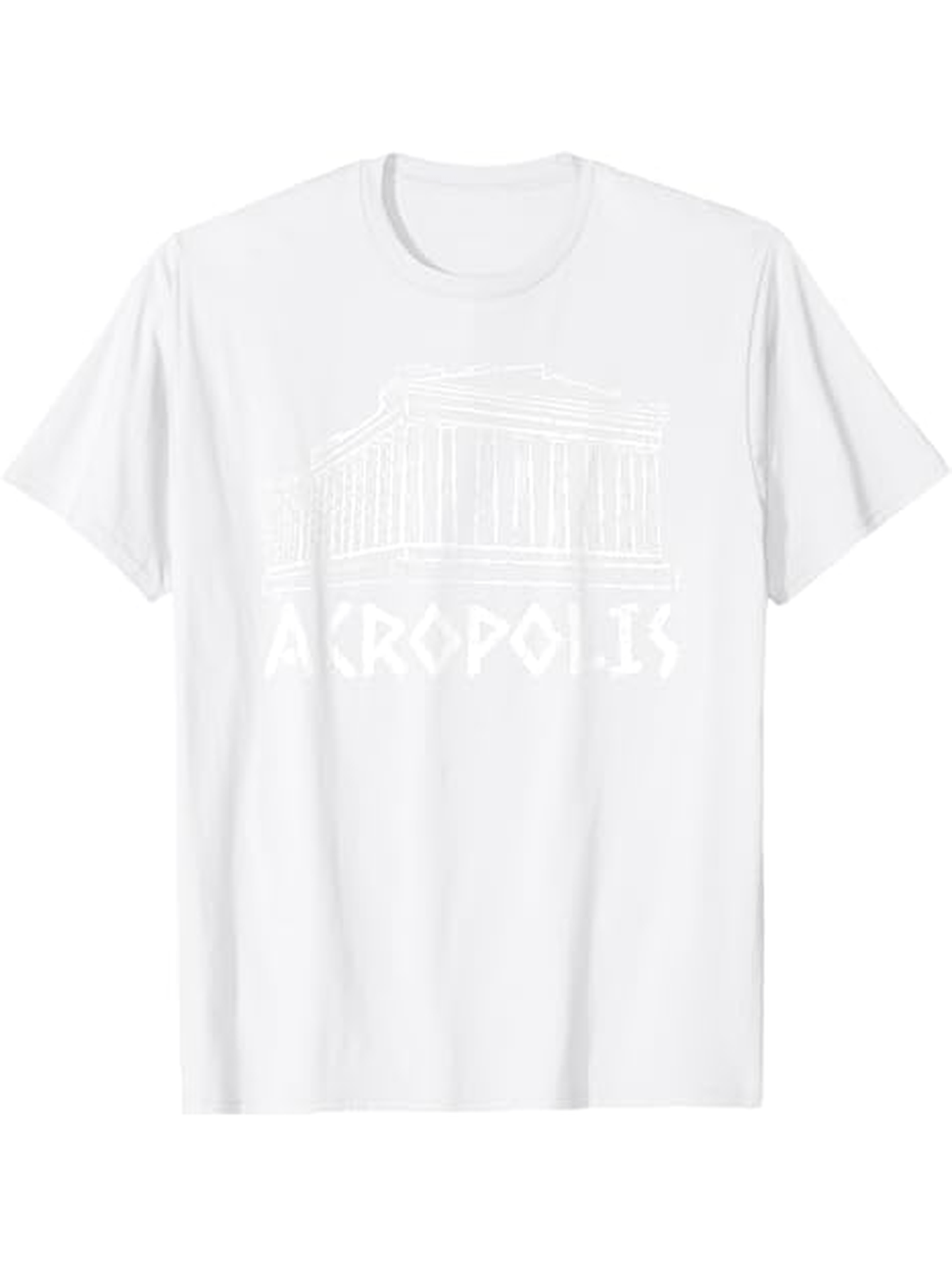 Men's Graphic T-Shirt Acropolis Ancient Marble Greek Pillars Under Bright Summer Sun Temple