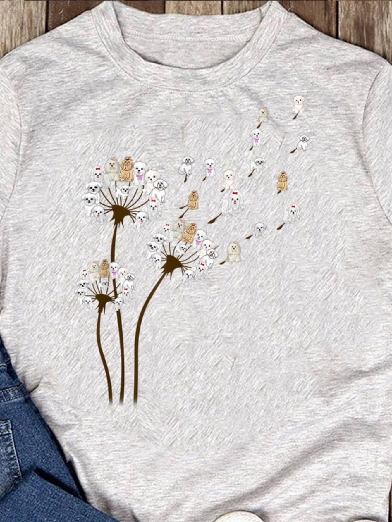Men's Graphic T-Shirt Soft Breeze With Whimsical Dandelion Seeds Floating In Air Dandelion