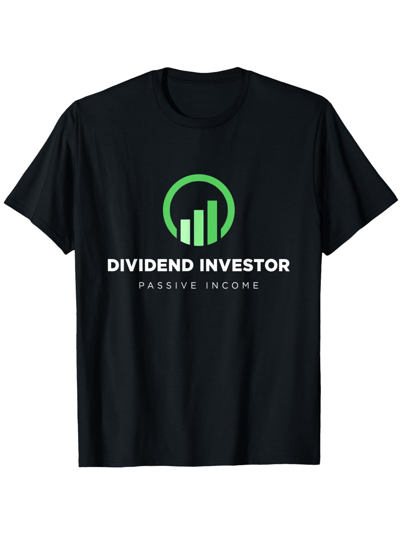 Men's Graphic T-Shirt Dividend Investor Passive Income Modern Green Graphic With Finance Bars