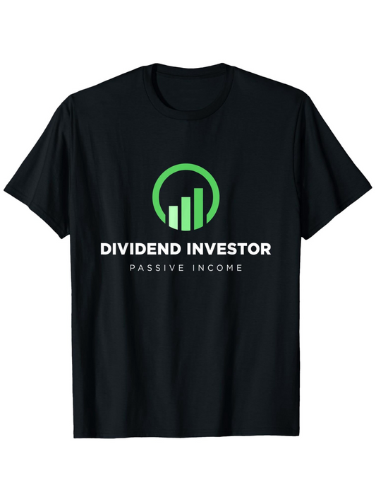Men's Graphic T-Shirt Dividend Investor Passive Income Modern Green Graphic With Finance Bars