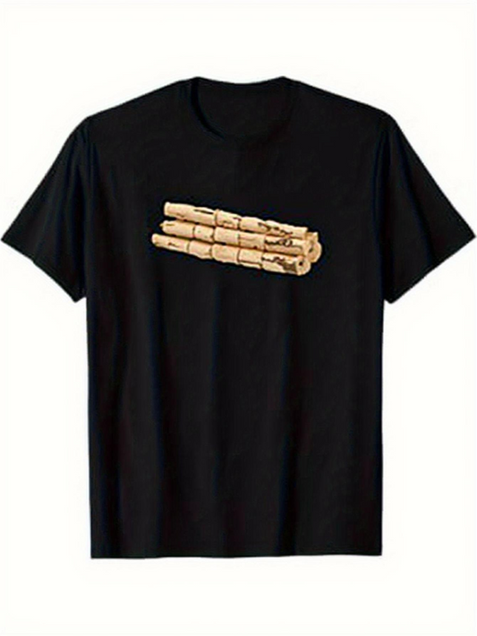 Men's Graphic T-Shirt Three Vintage Bone Skeleton Fingers Pointing Forward Hand