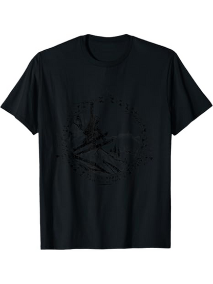 Men's Graphic T-Shirt Abstract Pattern With Subtle Geometric Shapes On Centerpiece T Shirt