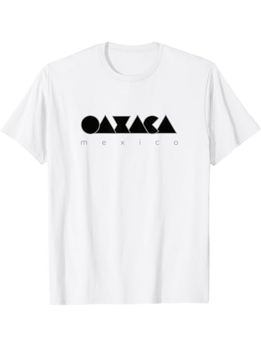 Men's Graphic T-Shirt Oaxaca Mexico Bold Geometric Shapes Modern Lettering T Shirt