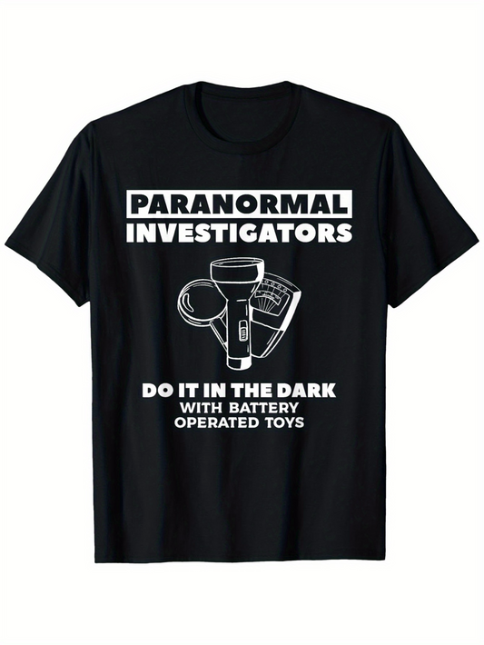 Men's Graphic T-Shirt Paranormal Investigators With Flashlight Recorder And Batteries T Shirt