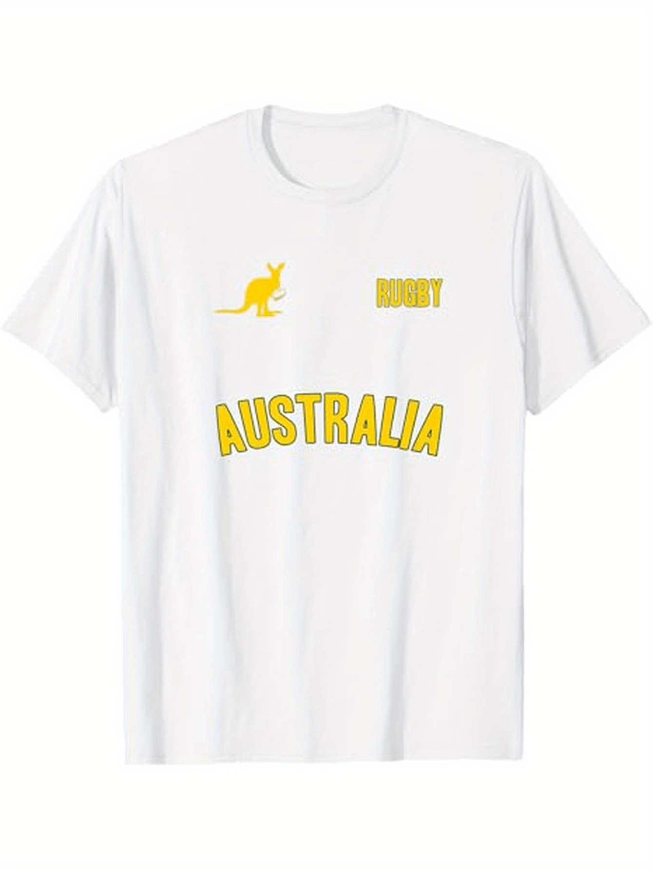 Men's Graphic T-Shirt Kangaroo With Bold Yellow Text Australia