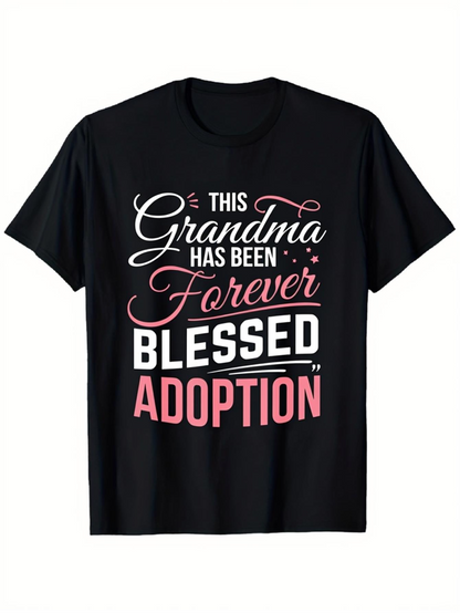 Men's Graphic T-Shirt This Grandma Has Been Forever Blessed By Adoption Graphic T Shirt